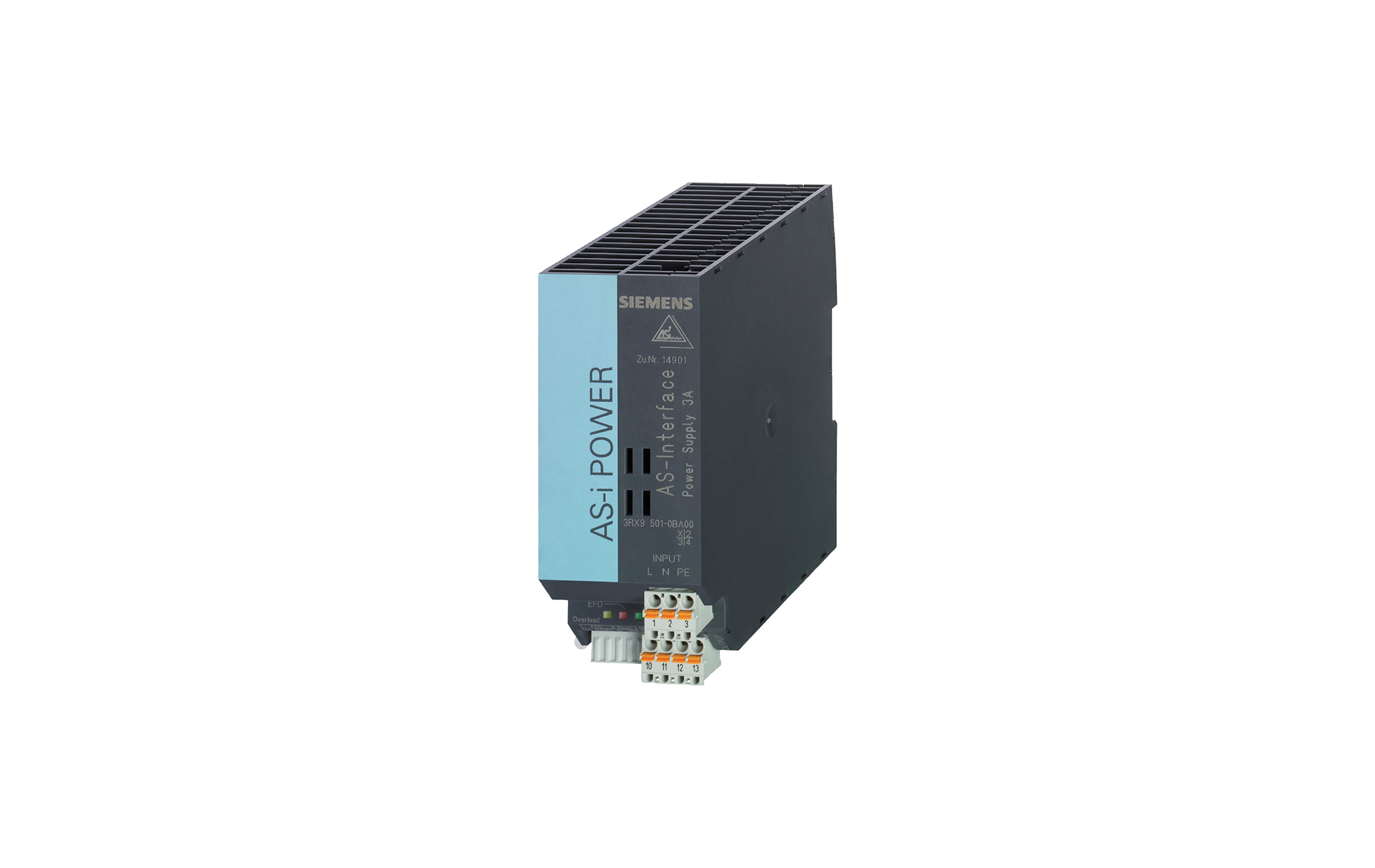 منبع تغذیه AS-i Power 3A 120 V/230 V AC AS-Interface power supply زیمنس با کد فنی 3RX9501-0BA00