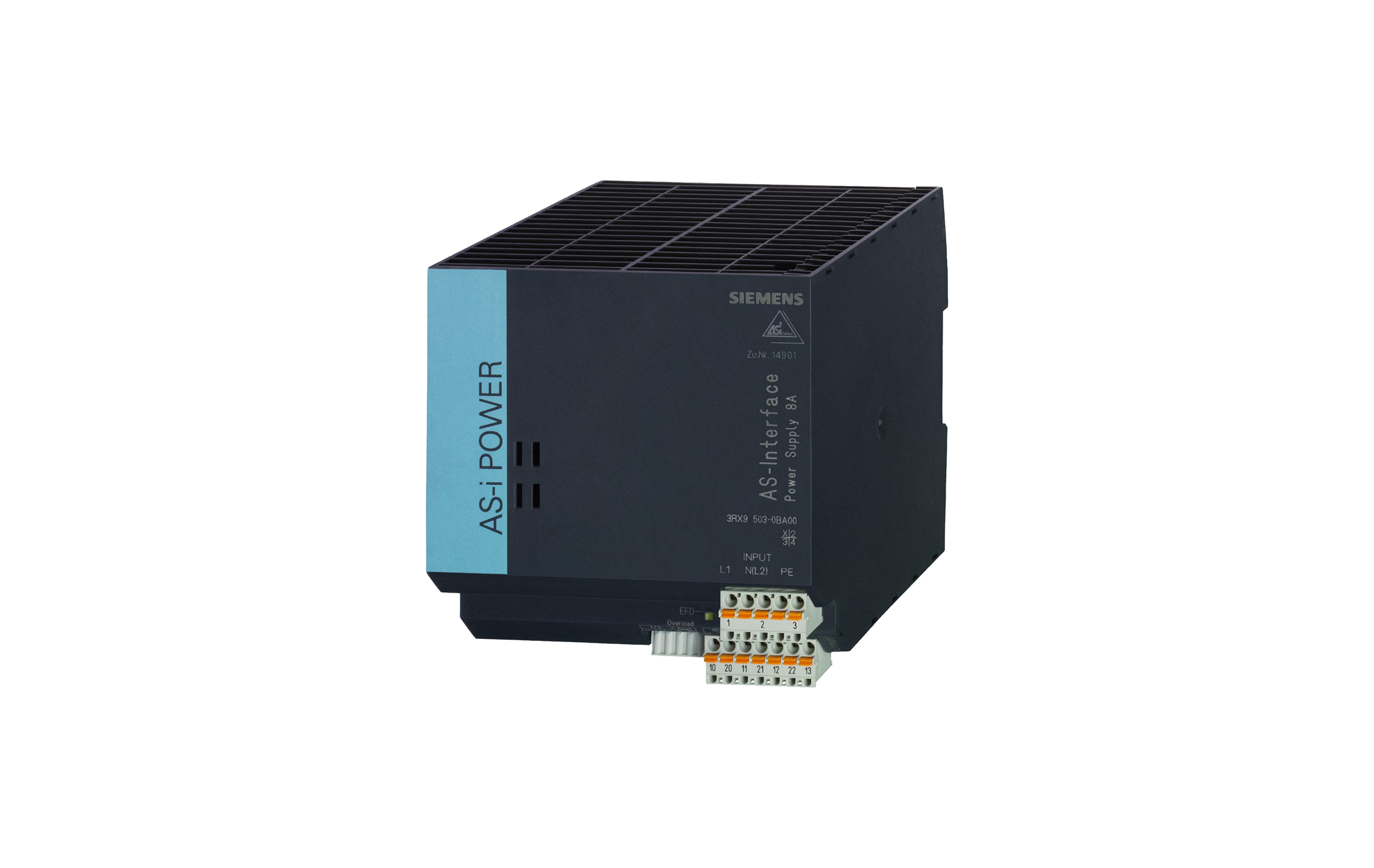 منبع تغذیه AS-i Power 8 A 120 V / 230-500 V AC AS-Interface power supply زیمنس با کد فنی 3RX9503-0BA00