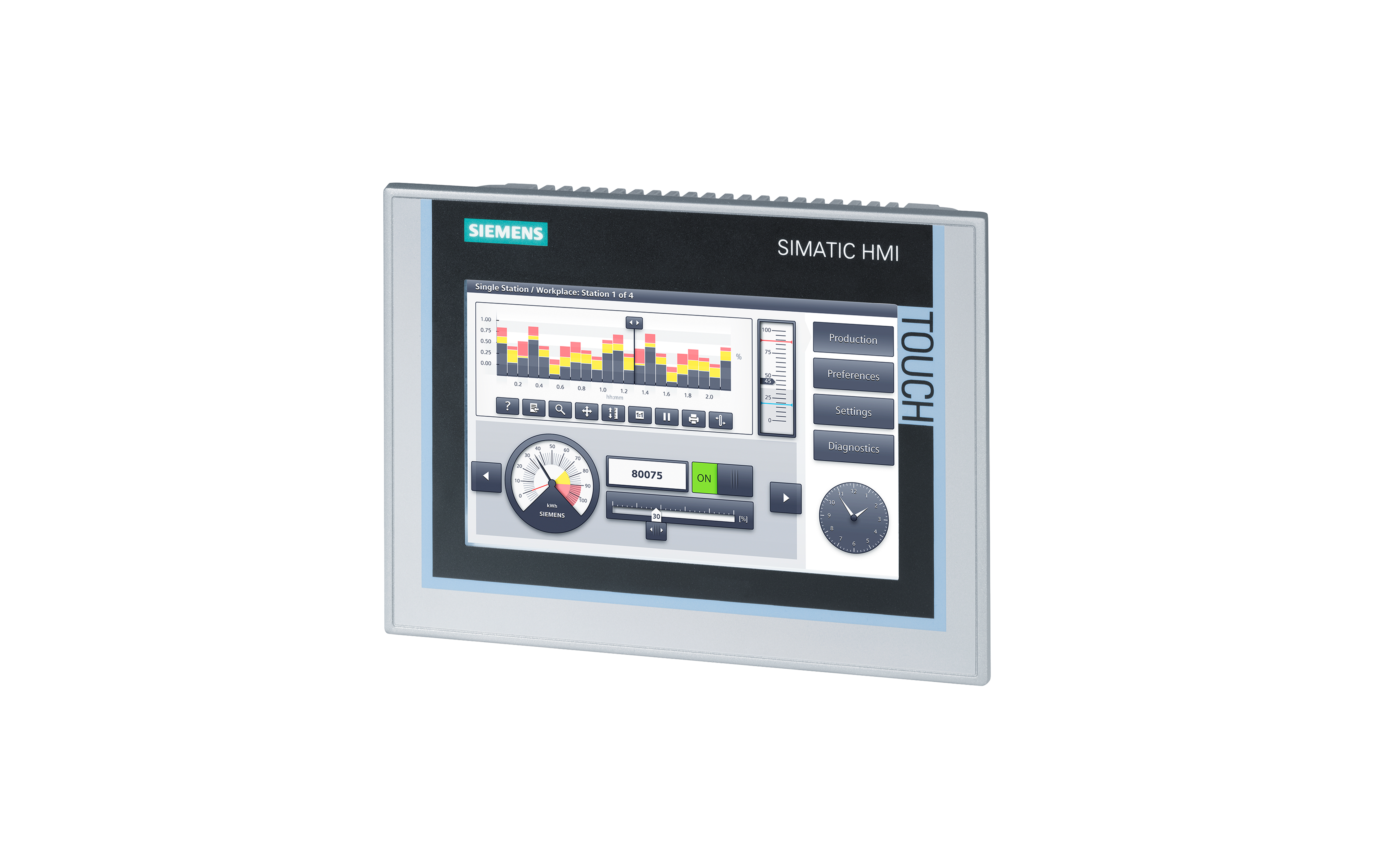 اچ‌ ام آی زیمنس SIMATIC HMI, TP700 Comfort با کدفنی 6AV2124-0GC01-0AX0