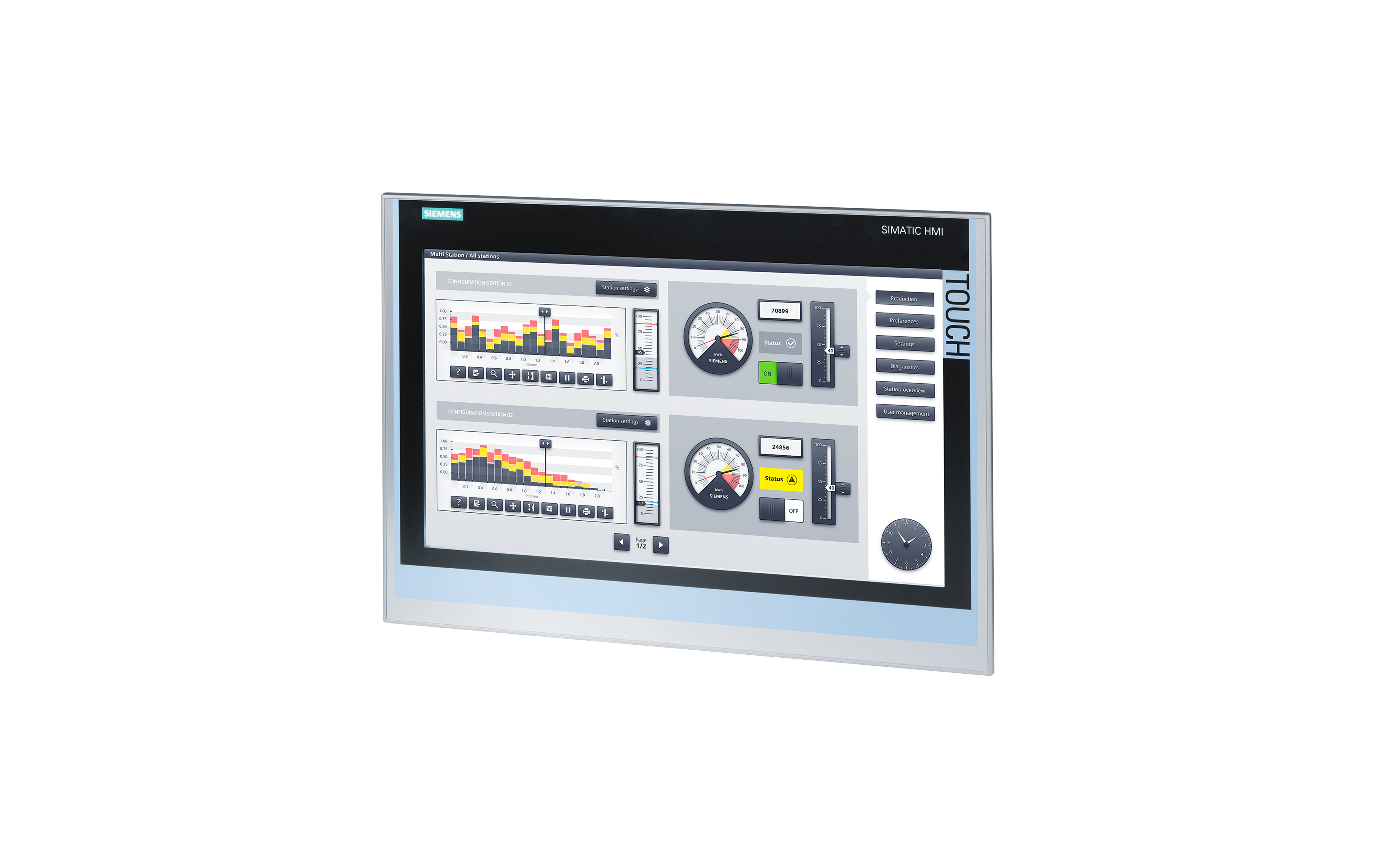 اچ‌ ام آی زیمنس SIMATIC HMI, TP2200 Comfort با کدفنی 6AV2124-0XC02-0AX1