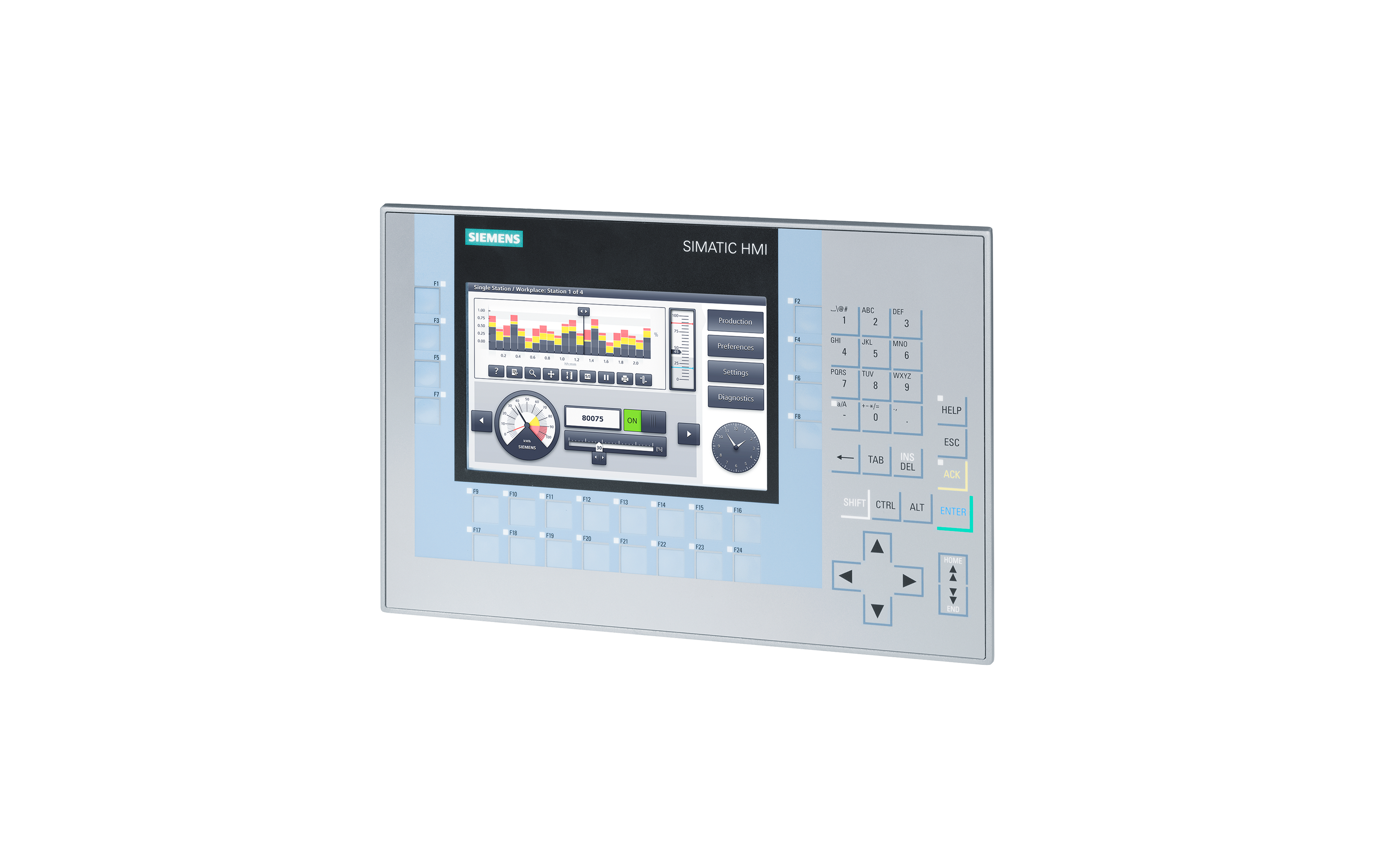 اچ‌ ام آی زیمنس SIMATIC HMI, KP700 Comfort با کدفنی 6AV2124-1GC01-0AX0