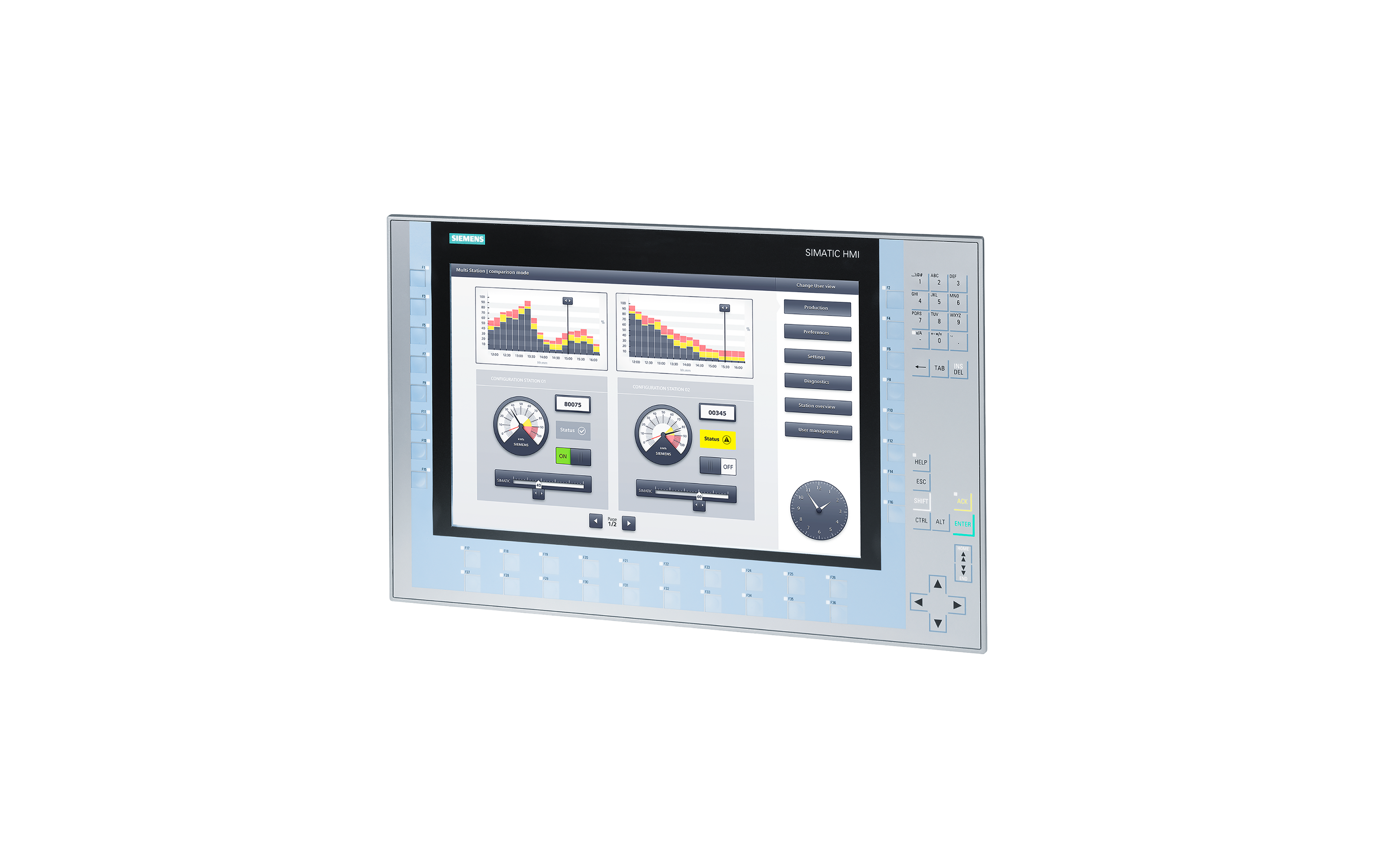 اچ‌ ام آی زیمنس SIMATIC HMI, KP1500 Comfort با کدفنی 6AV2124-1QC02-0AX2