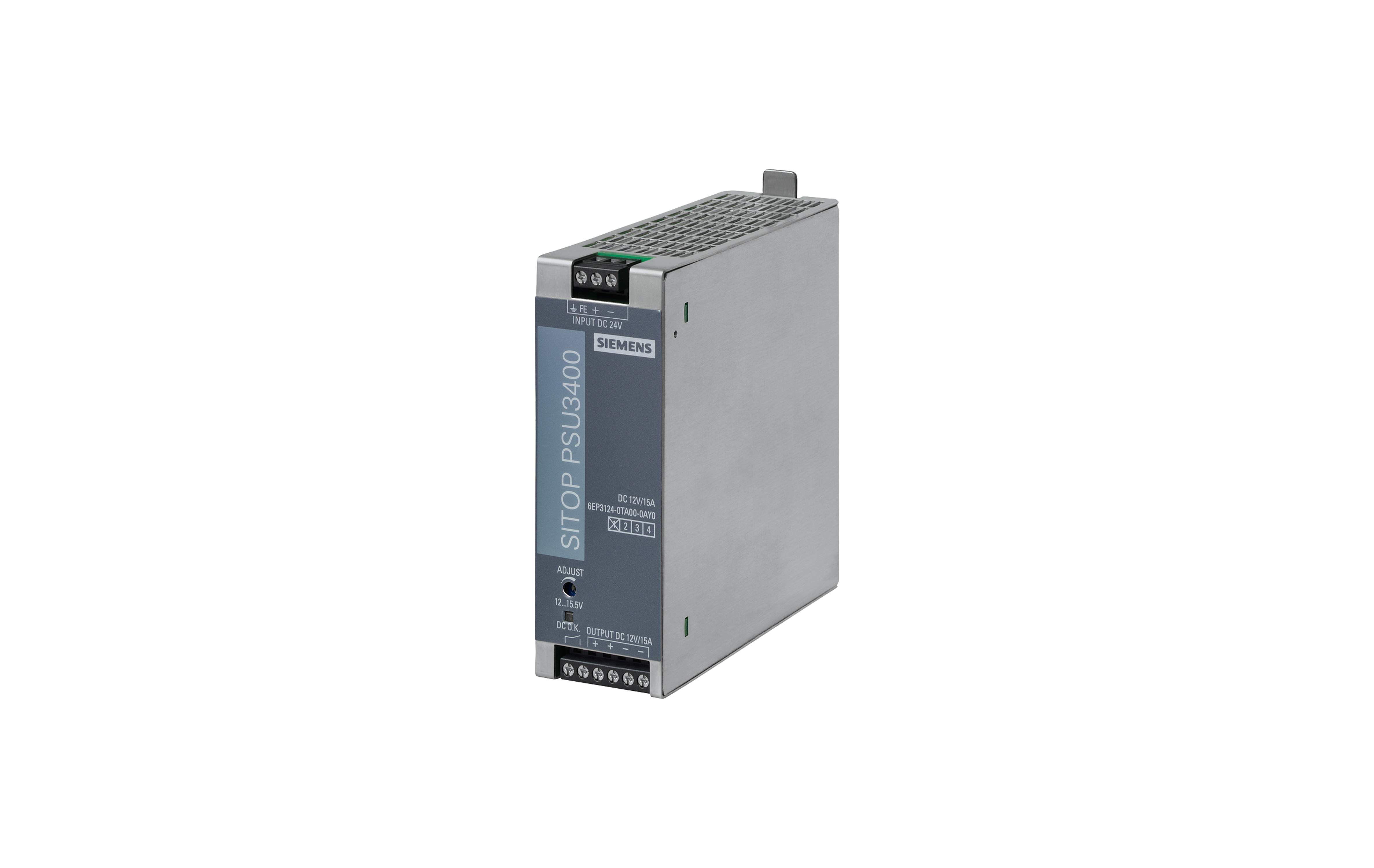 منبع تغذیه زیمنس SITOP PSU3400 12 V/15 A با کد فنی 6EP3124-0TA00-0AY0
