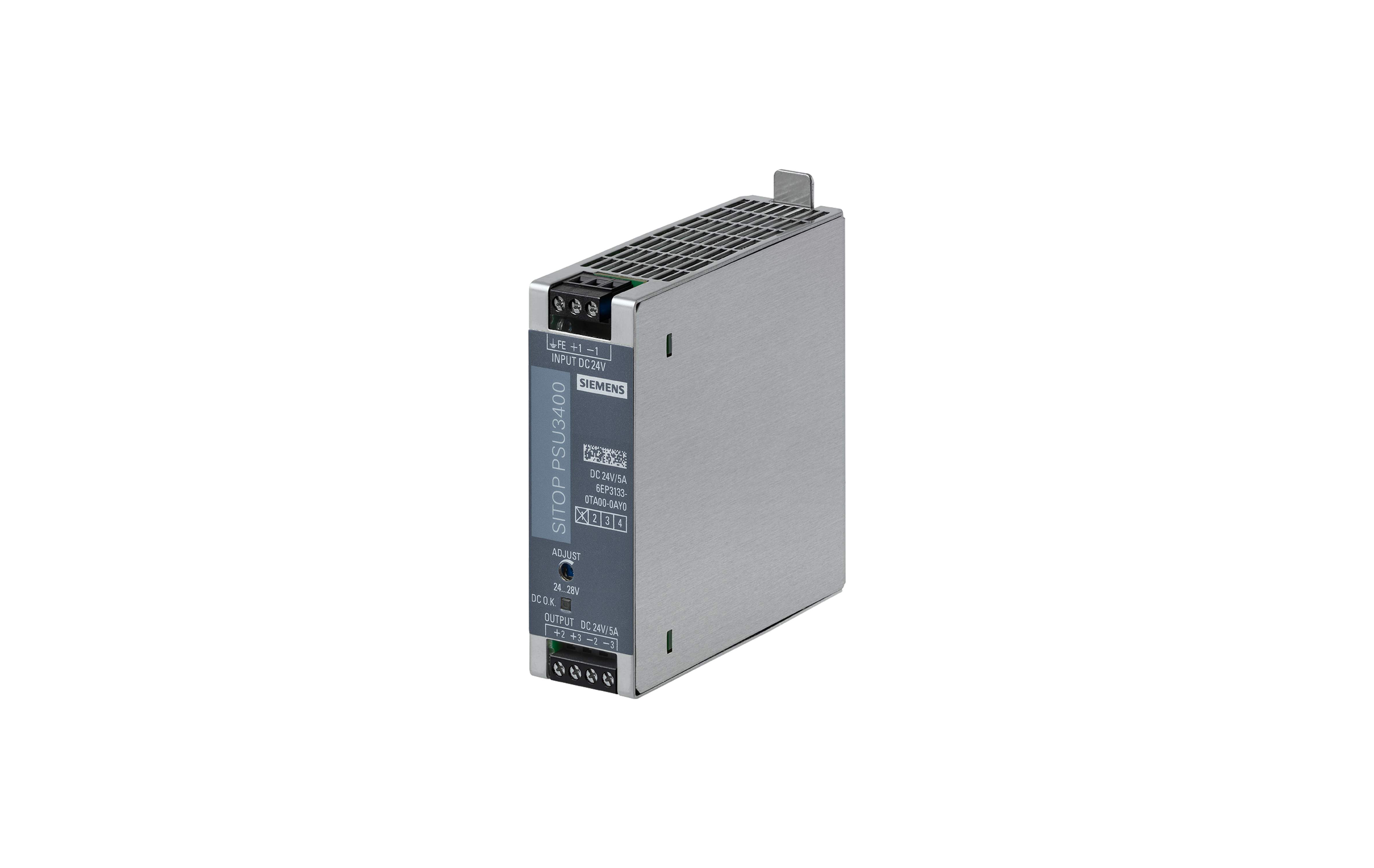 منبع تغذیه زیمنس SITOP PSU3400 24 V/5 A با کد فنی 6EP3133-0TA00-0AY0