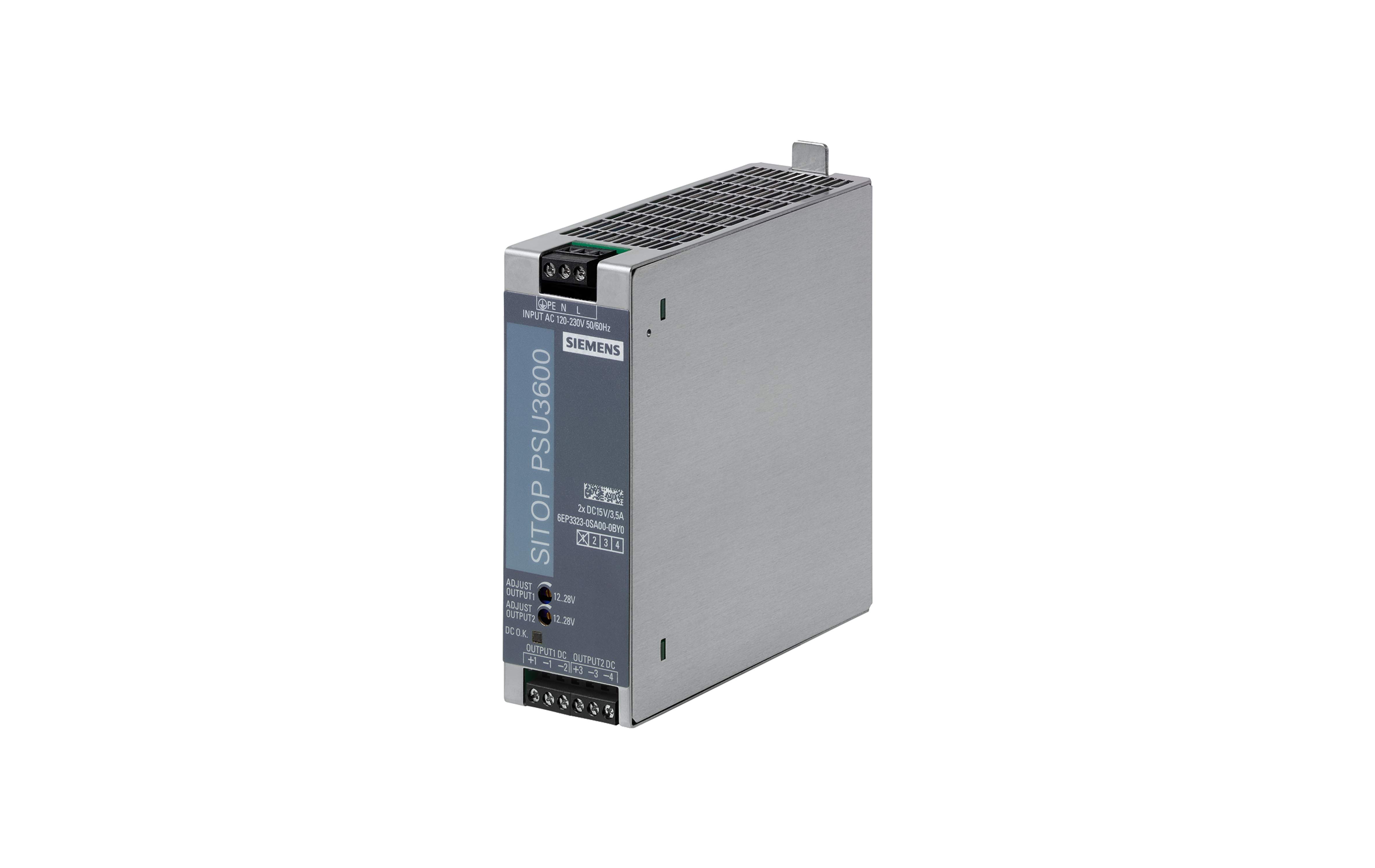 منبع تغذیه زیمنس SITOP PSU3600 dual stabilized power supply با کد فنی 6EP3323-0SA00-0BY0