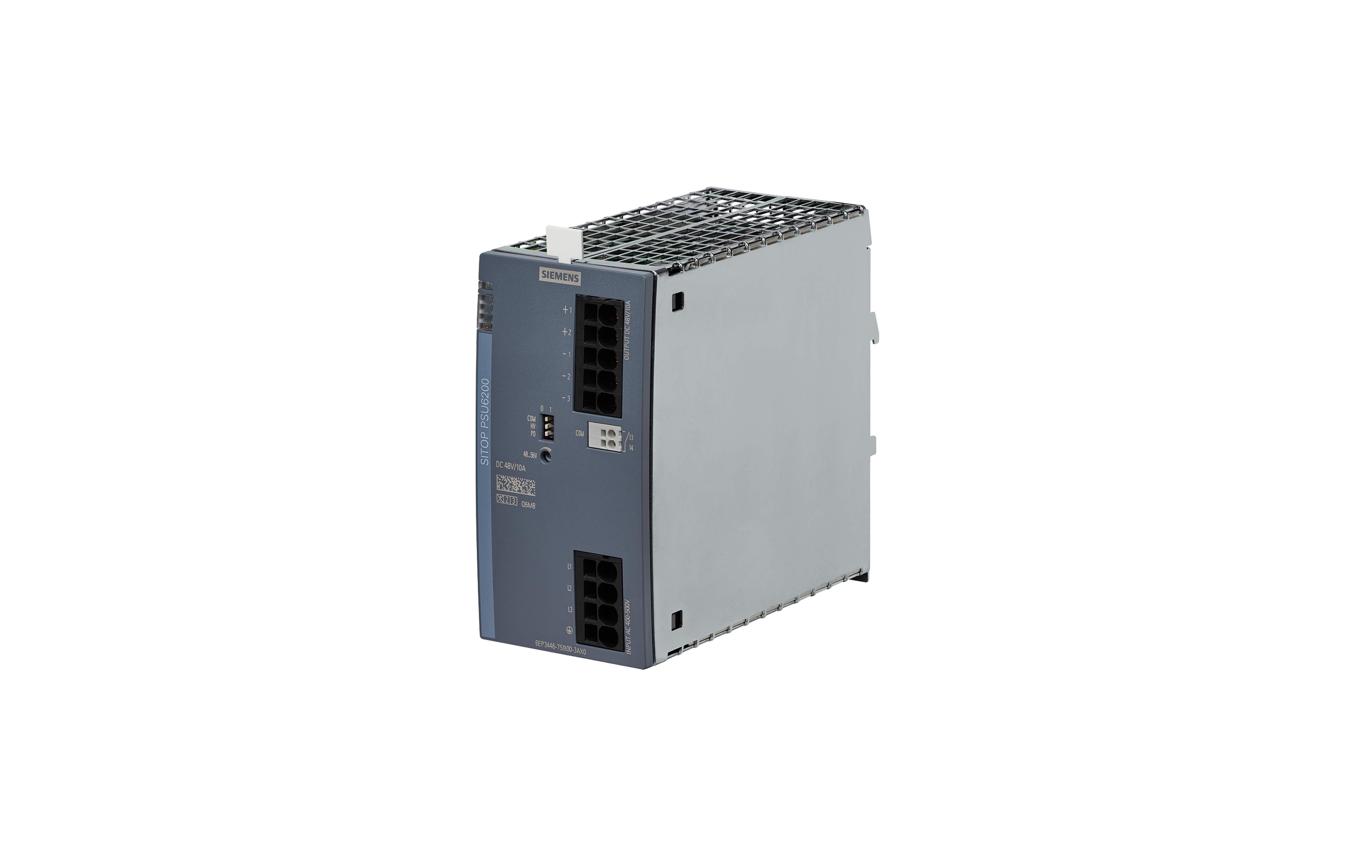 منبع تغذیه زیمنس SITOP PSU6200 48 V/10 A با کد فنی 6EP3446-7SB00-3AX0