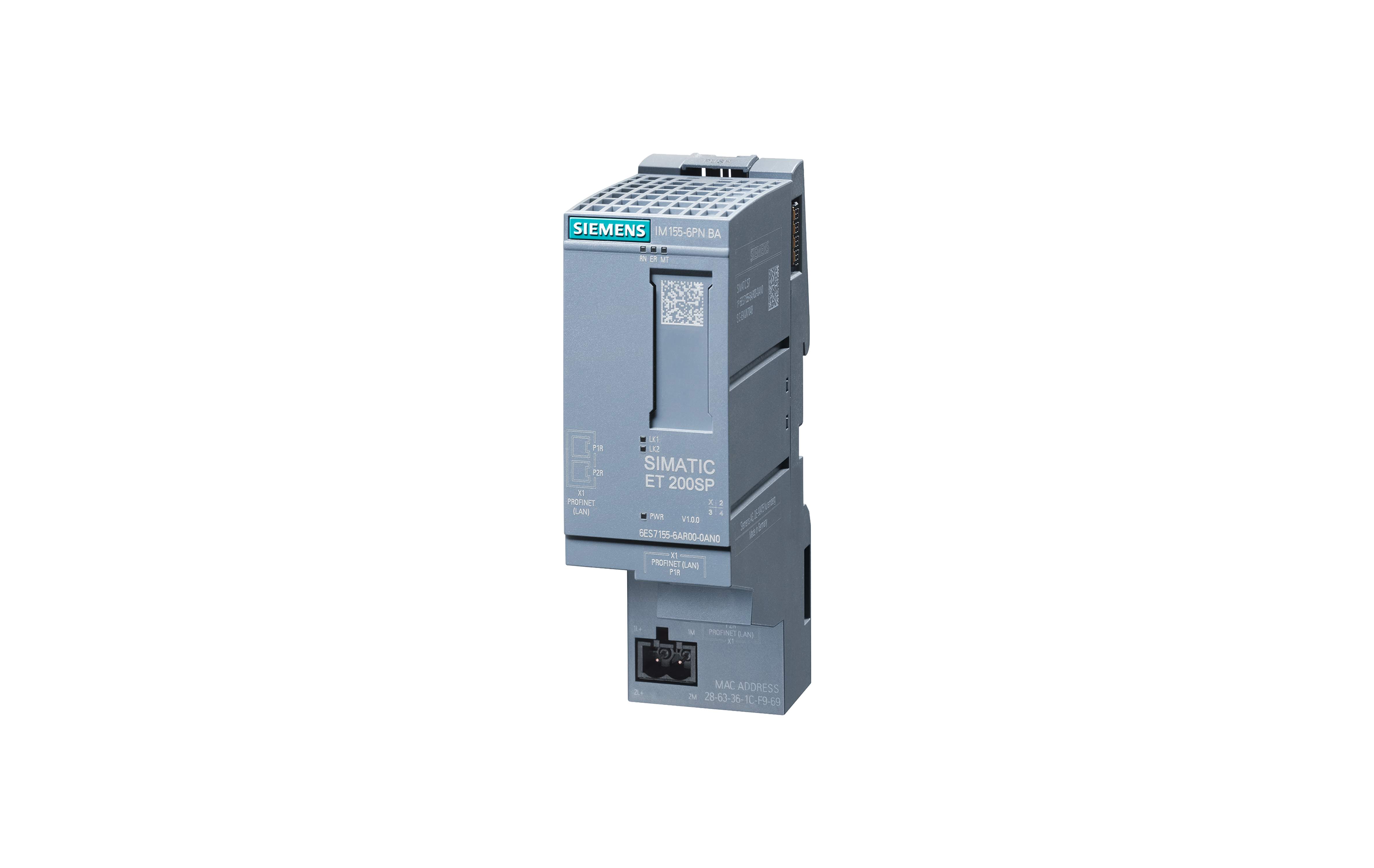 ماژول ارتباطی سری ET 200SP زیمنس IM155-6PN HS با کد فنی 6ES7155-6AU00-0DN0