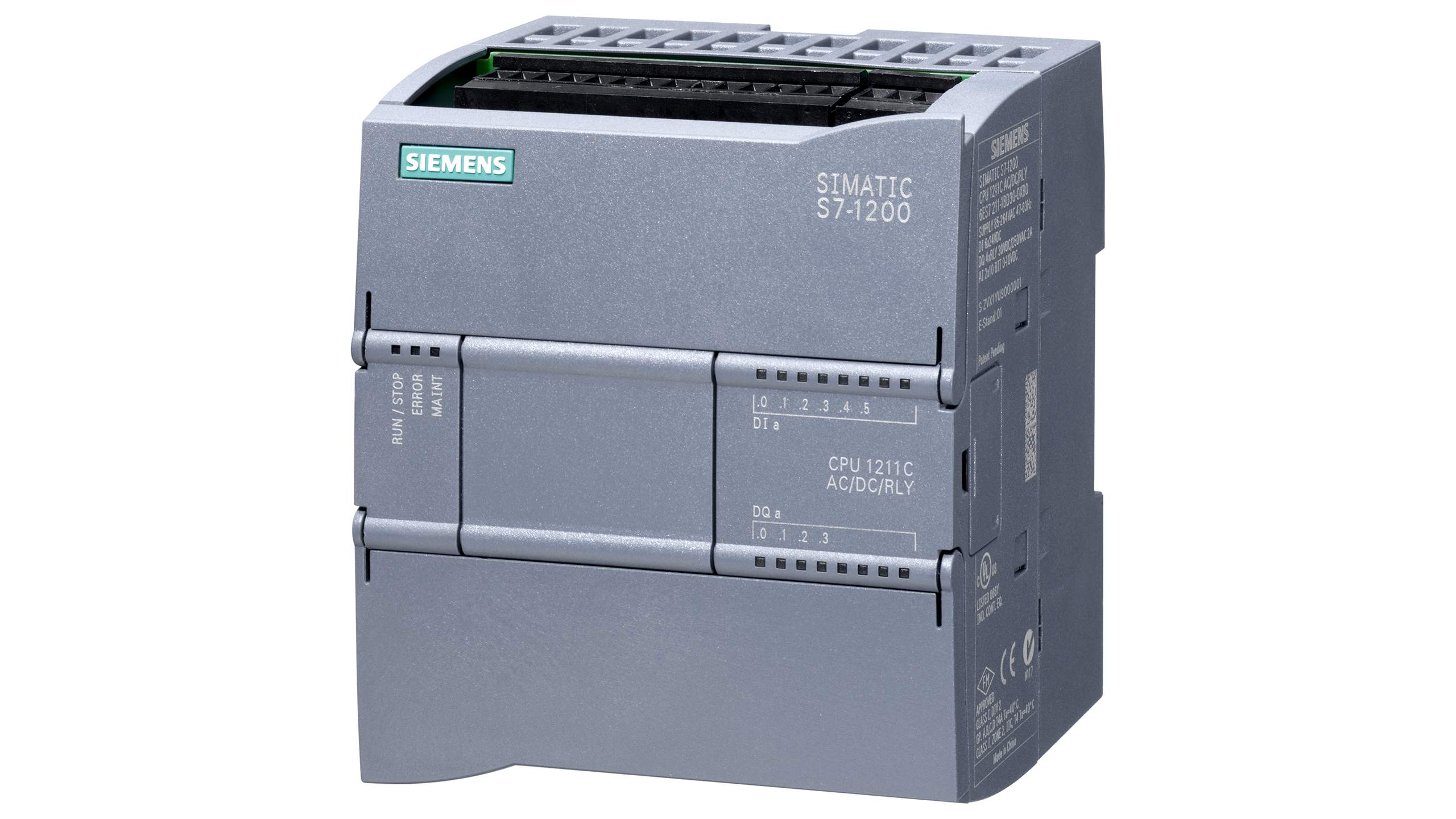 سی پی یو کامپکت سری ۱۲۰۰ زیمنس مدل CPU 1211C AC/DC/relay با کد فنی 6ES7211-1BE40-0XB0