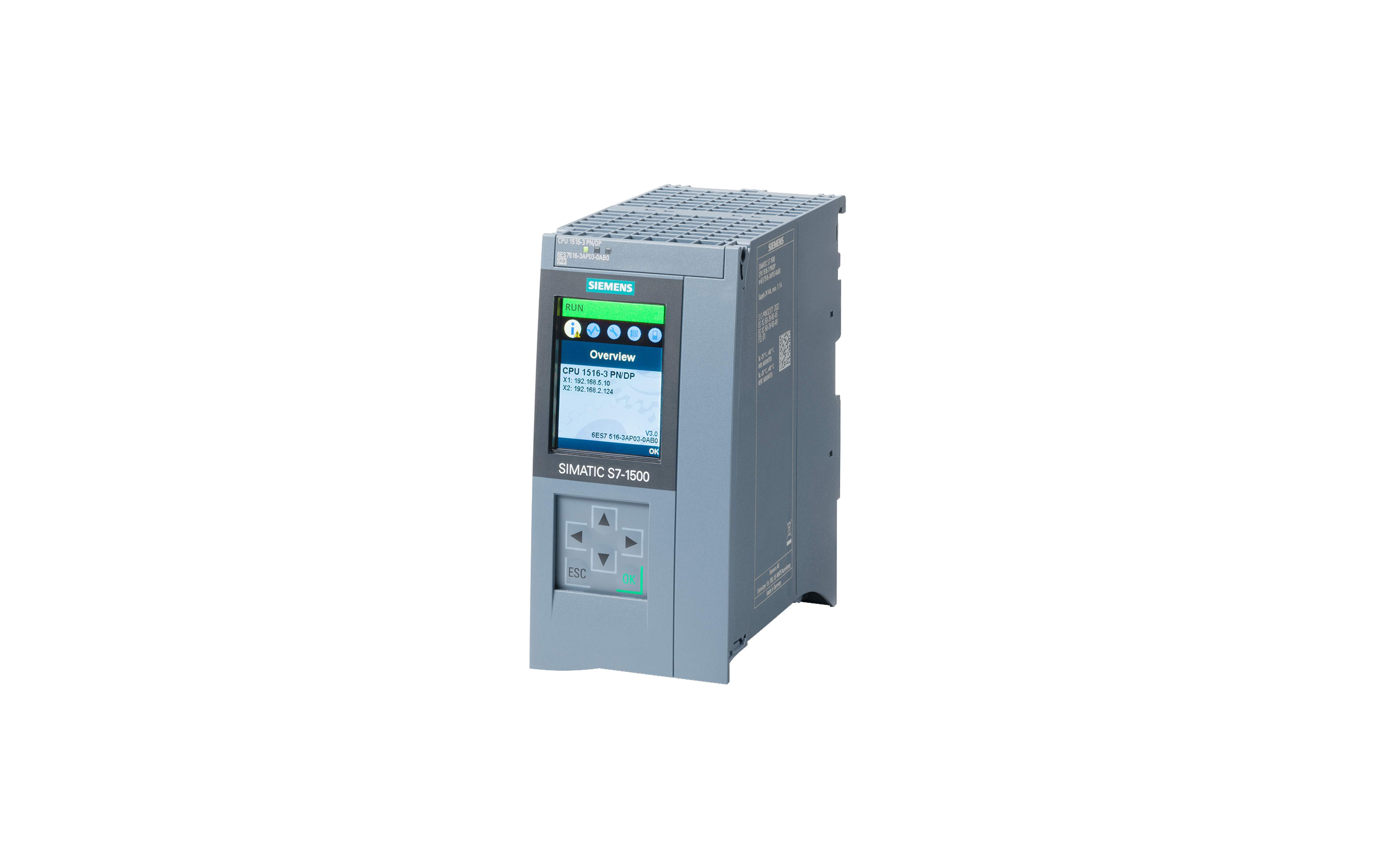 سی پی یو سری ۱۵۰۰ زیمنس مدل CPU 1516-3 PN/DP با کد فنی 6ES7516-3AP03-0AB0